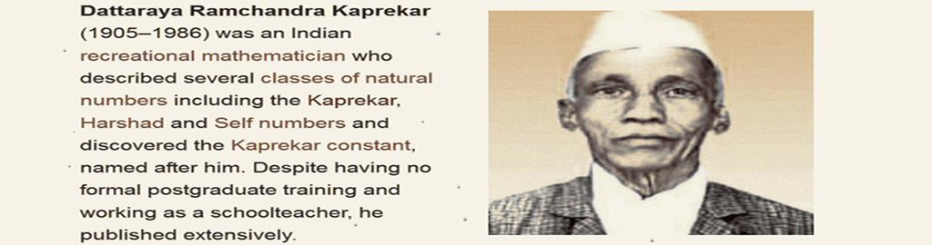 Dr. KAPREKAR - Mathematician